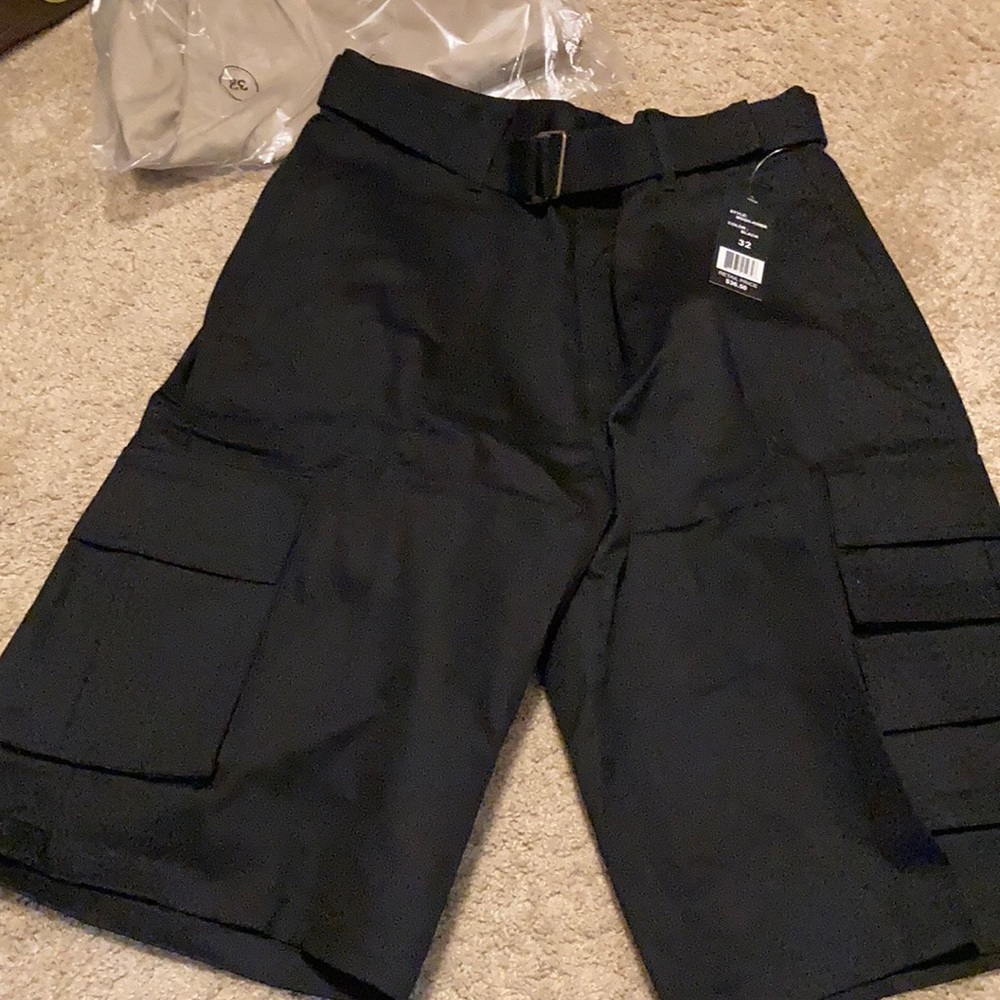 Black cargo shorts for men.  Brand new!